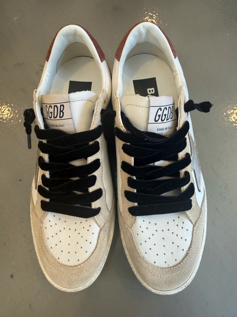 Golden Goose white beige platinum red Box Label - Picture 2 of 6